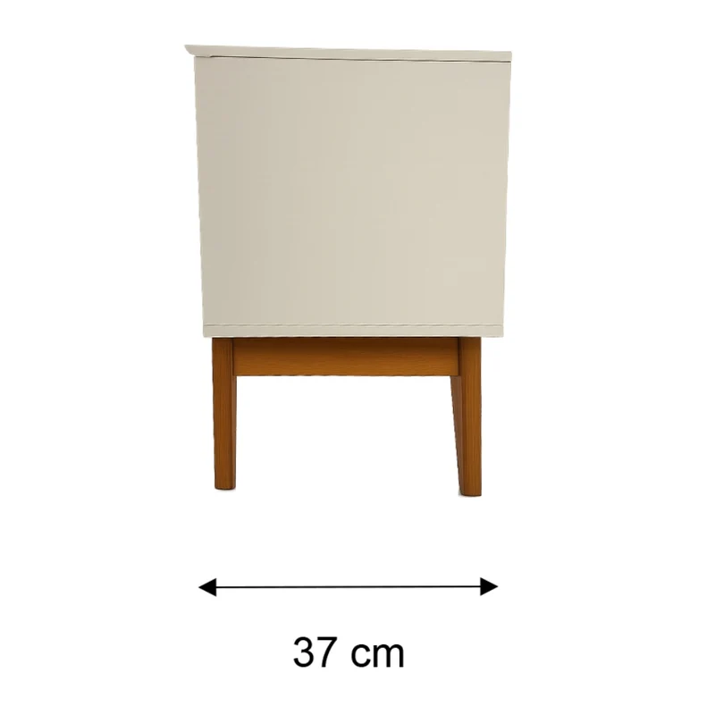 Tokoa Mesa para TV con 1 Puerta y Estantes 136cm Off White (776290)