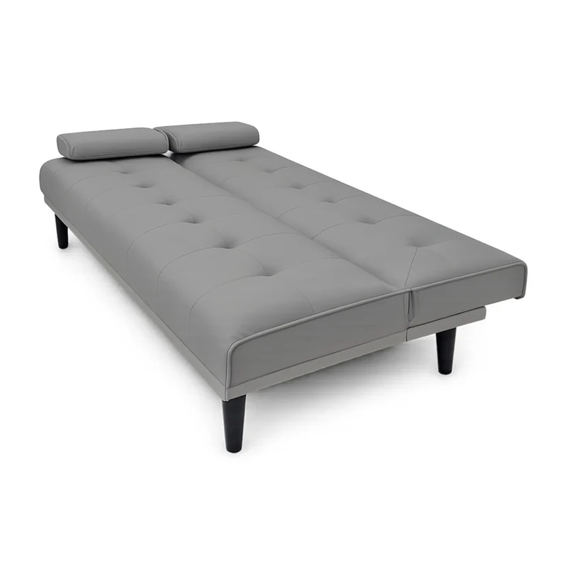 Tokoa Sofá Cama Cuero Sintético con 2 Almohadas 176x81x86cm (SA-4373)