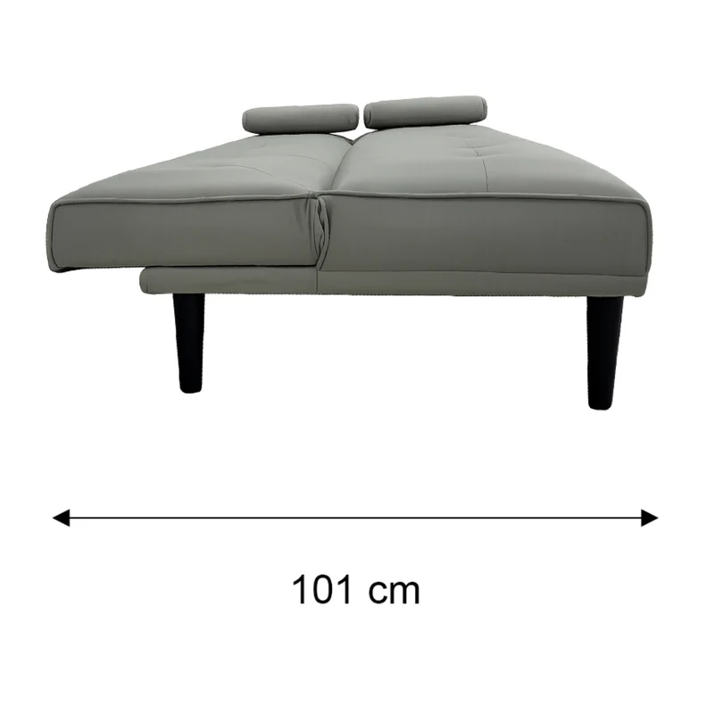 Tokoa Sofá Cama Cuero Sintético con 2 Almohadas 176x81x86cm (SA-4373)