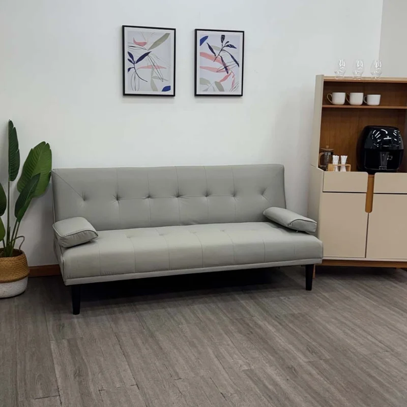 Tokoa Sofá Cama Cuero Sintético con 2 Almohadas 176x81x86cm (SA-4373)