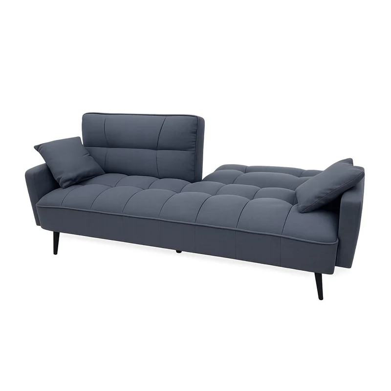Tokoa Sofá Cama Tela de Lino con 2 Almohadas 184x78x87.5cm (SA-4377)