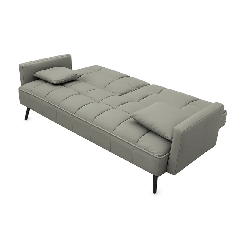 Tokoa Sofá Cama Cuero Sintético con 2 Almohadas 184x78x87.5cm (SA-4378)