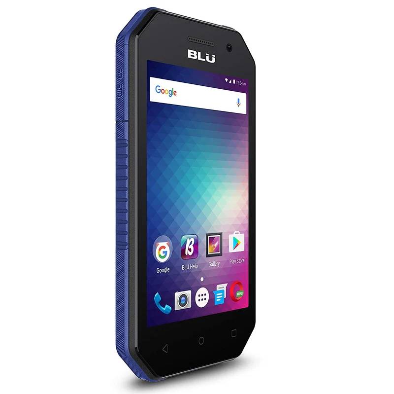 BLU Tank Xtreme 4.0, Water and Shock Resistant Smartphone, Us gsm Unlocked-Black/Blue