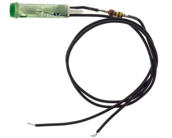Piloto neón verde ø 6mm 220v s183