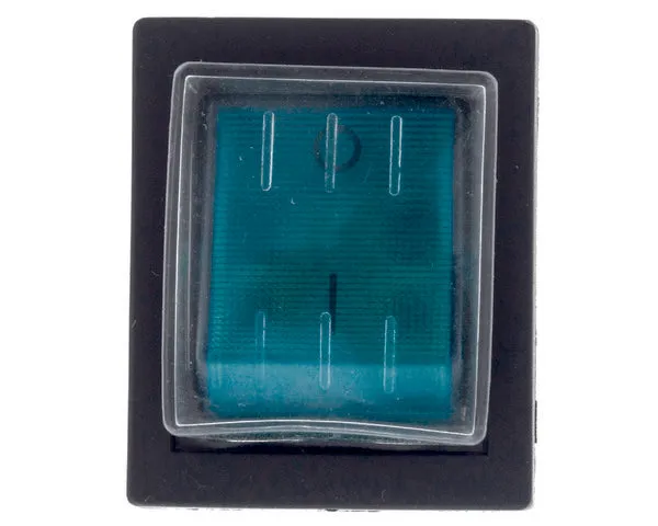 Interruptor bipolar horno verde 29x35mm.