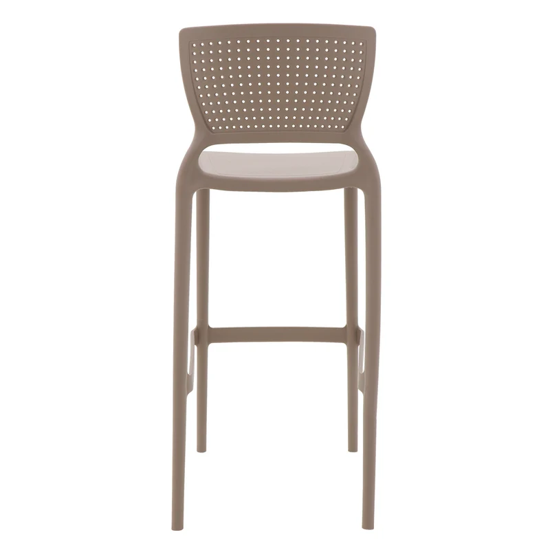 Silla safira alta bar monobloc en polipropileno taupe Tramontina