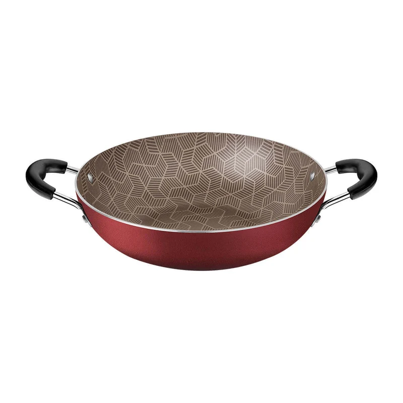 Wok antiadherente en alumino rojo 24 cm Tramontina