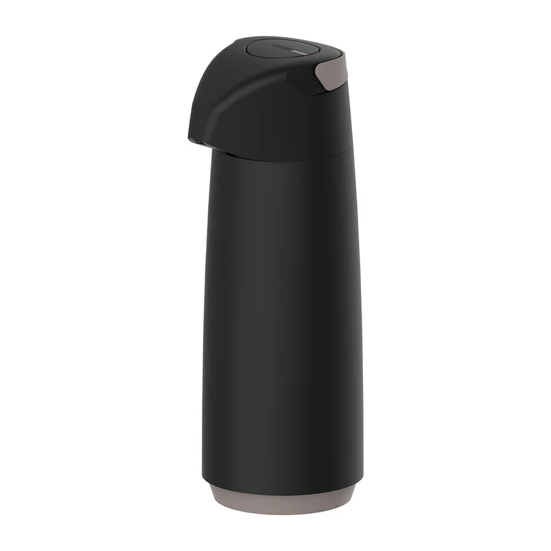 Termo plástico negro con ampolla de vidrio 1.8 litros Tramontina
