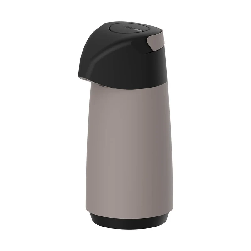 Termo en plástico beige con ampolla de vidrio 1 litro Tramontina