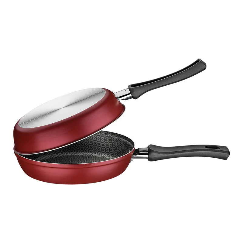 Omeletera de cocina doble antiadherente color rojo 20 cm Tramontina