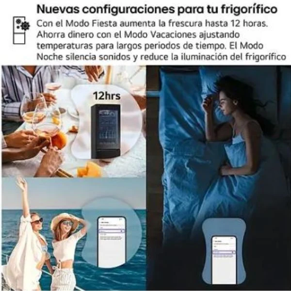 Frigorífico Combi LG GBG5160CEV Instaview DoorCooling+ Negro Grafito 1,86 m