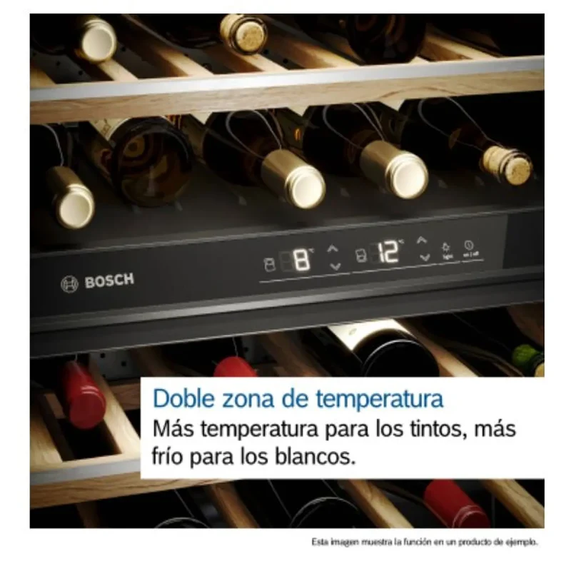 Vinoteca Bosch KUW21AHG0 · 44 Botellas · Integrable · Doble Zona · Filtro UV · Clase G