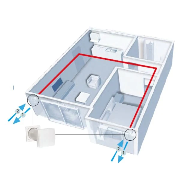 Recuperador de Calor Descentralizado SOLIUS AIRWALL 60 PLUS / 60 WiFi · Ventilación Inteligente · Hasta 97% de Eficiencia