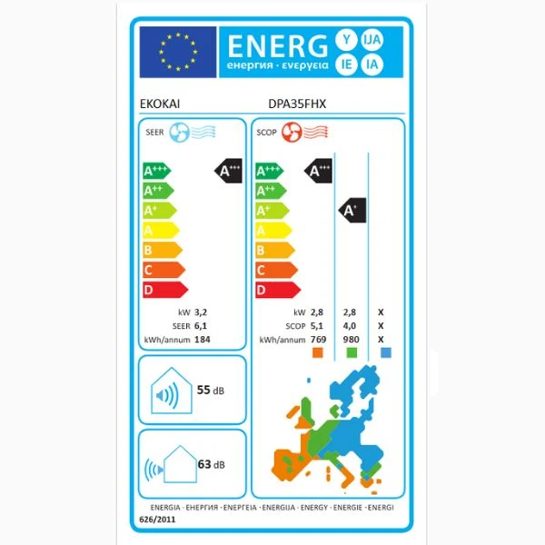 EKOKAI DPA25FHX · DPA35FHX · DPA50FHX · DPA71FHX · Aire Acondicionado Split Inverter A+++ con WiFi y Purificación del Aire