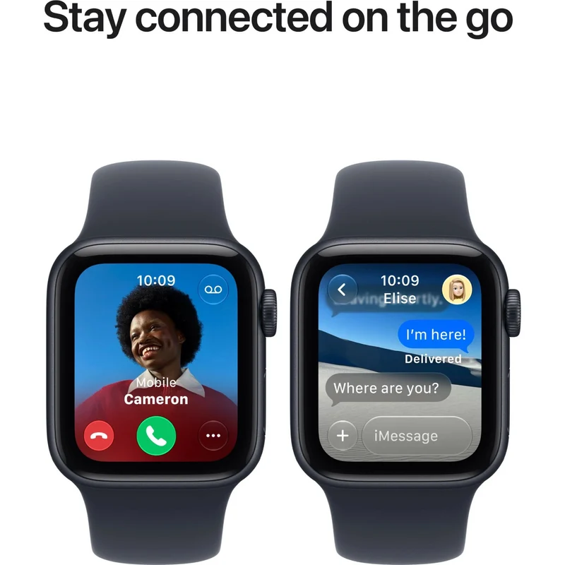 Apple Watch SE 3 GPS 44mm Midnight Aluminium Case Navy Blue Sport Band S/M