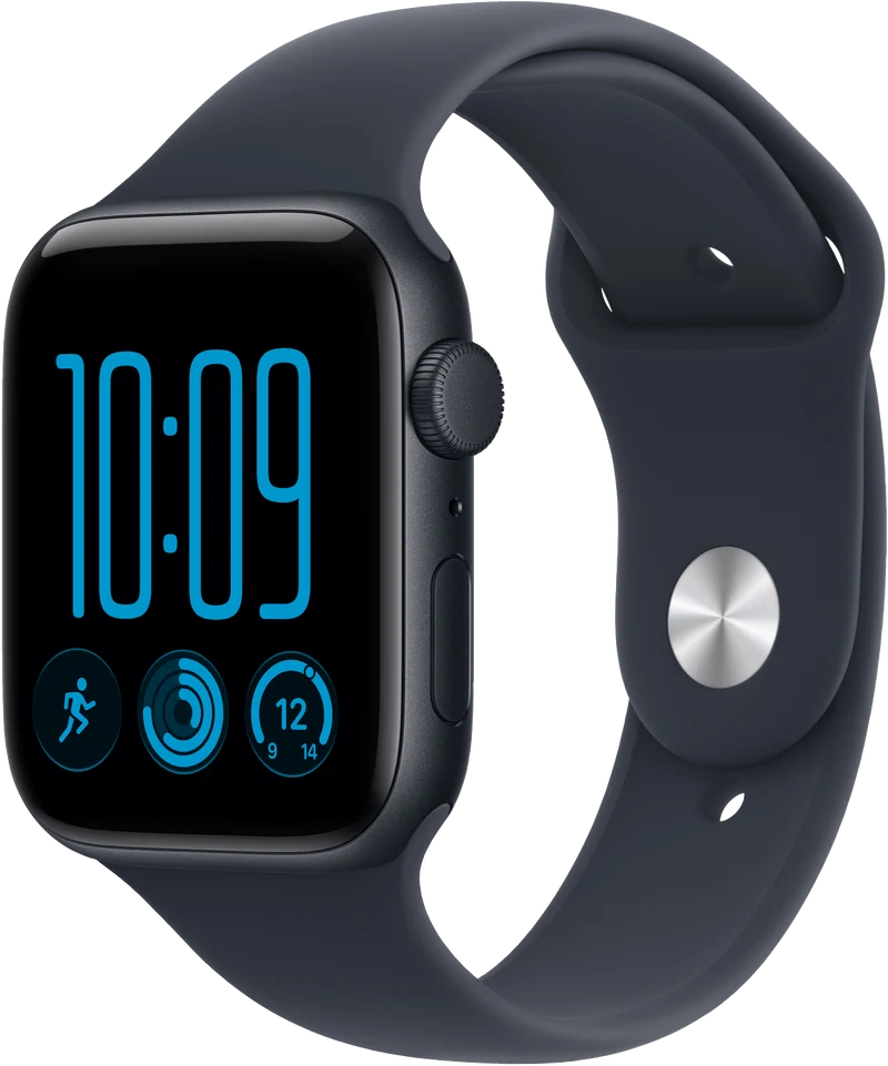 Apple Watch SE 3 GPS 44mm Midnight Aluminium Case Navy Blue Sport Band M/L