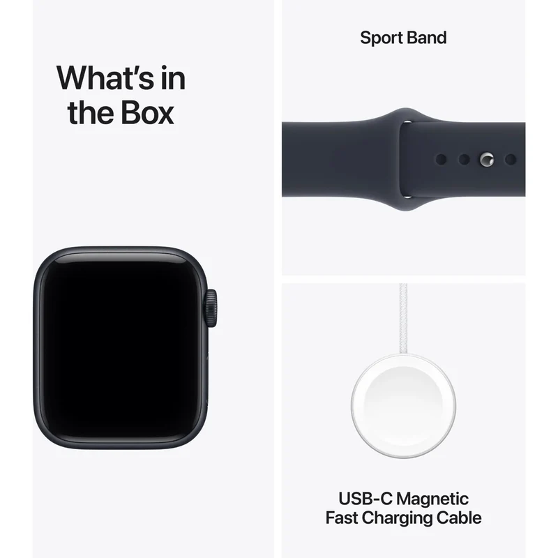 Apple Watch SE 3 GPS 40mm Midnight Aluminium Case Navy Blue Sport Band M/L