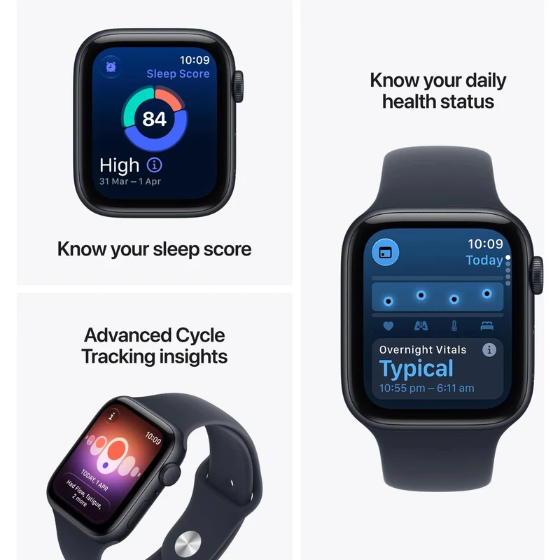 Apple Watch SE 3 GPS 40mm Midnight Aluminium Case Navy Blue Sport Band S/M