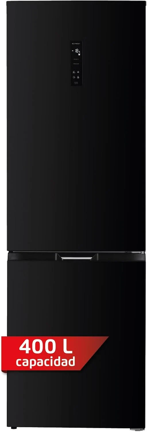 Frigorífico Combi Corbero CCH185406NFN , 186,5X60, E, NoFrost 400 L Negro