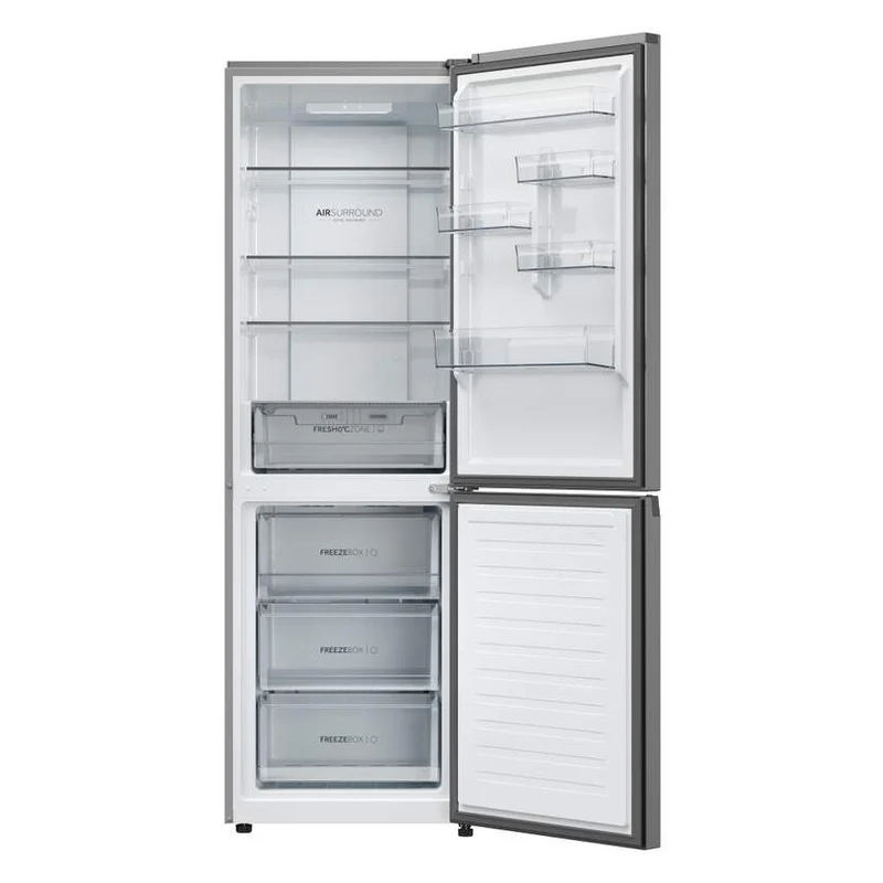 Frigorífico Combi Haier HDPR1618CNPK - Clase C, 185 x 60 cm, 352 L, No Frost, Inox
