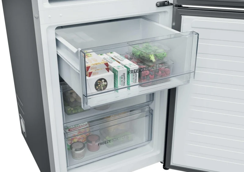 Frigorífico Combi Haier HDPR1618CNPK - Clase C, 185 x 60 cm, 352 L, No Frost, Inox