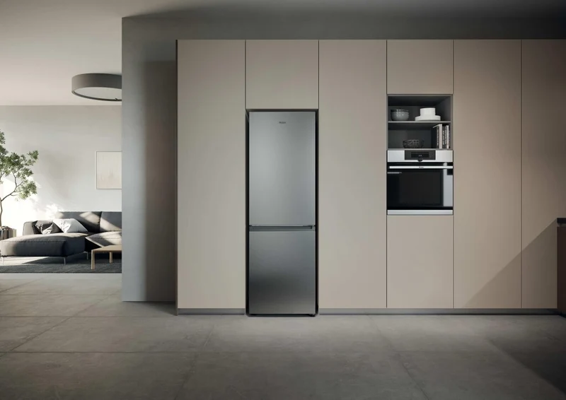 Frigorífico Combi Haier HDPR1618CNPK - Clase C, 185 x 60 cm, 352 L, No Frost, Inox