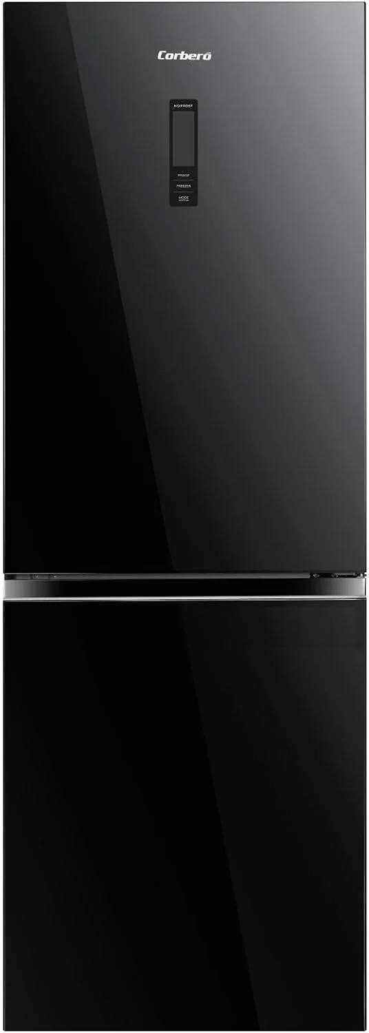 Frigorífico Combi Corbero CCHGL186NFN, 188X60, E, NoFrost 400L Cristal Negro