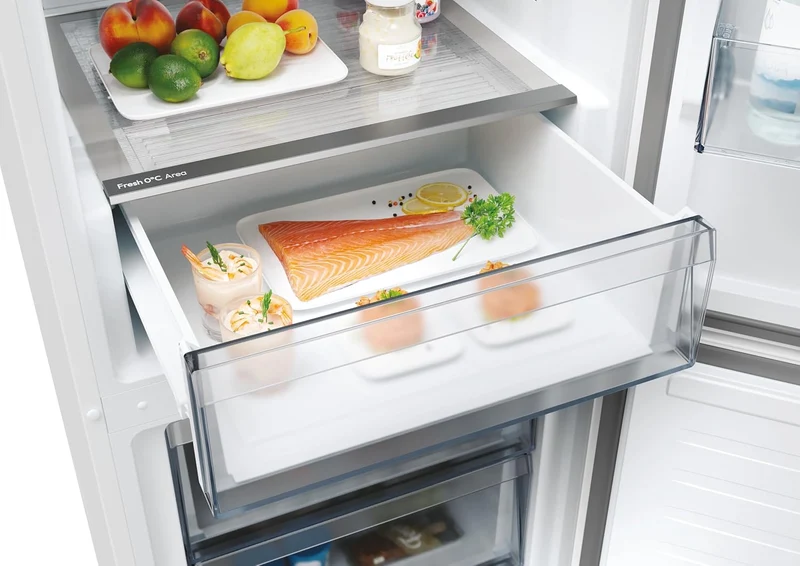 Frigorífico Combi Candy CNCQ2T618EX, No Frost, 185 cm, 355 L, 4 Cajones, Eficiencia E - Inox