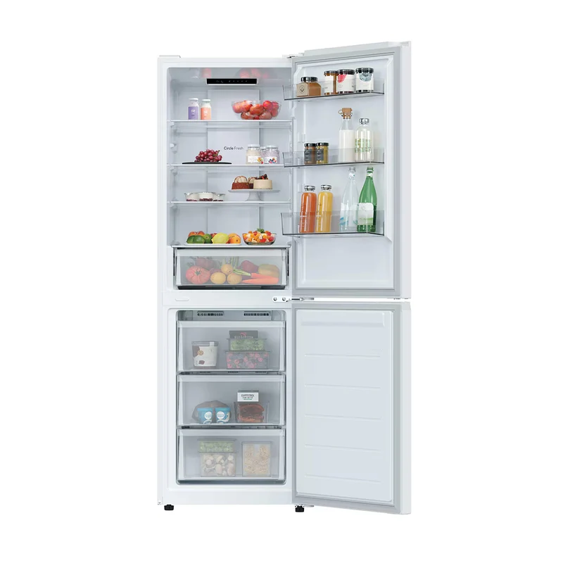 Frigorífico Combi Candy CNCQ2T6S18DW, No Frost, 185 cm, 355 L, 4 Cajones, Eficiencia E - Blanco