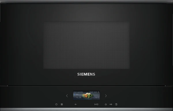 MICROONDAS INTEGRABLE SIEMENS IQ700 BF722R1B1 21L S/P CRISTAL NEGRO