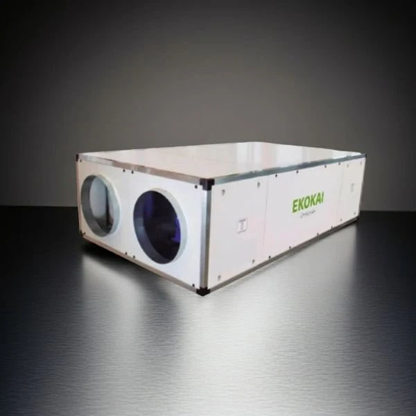 Recuperador de Calor EKOKAI RE‑H/V · 92% Eficiencia · Control CO₂ + Sensor CO2M · 700–13.000 m³/h