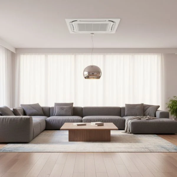 Cassette EKOKAI Serie FGW · Inverter R32 · A++ · Flujo 360º · WiFi · 5–16 kW · Oficinas y Comercios