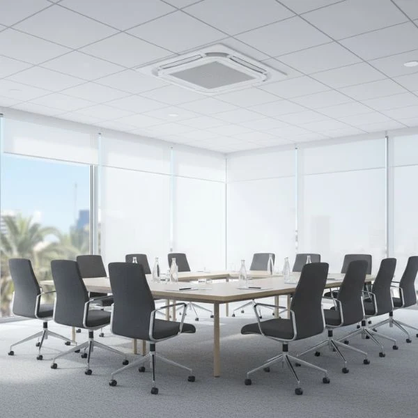 Cassette EKOKAI Serie FGW · Inverter R32 · A++ · Flujo 360º · WiFi · 5–16 kW · Oficinas y Comercios