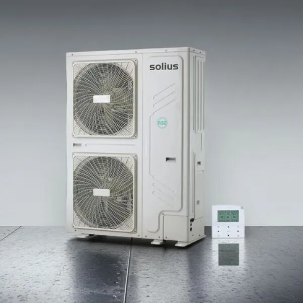 Bomba de Calor Aerotermia SOLIUS AEROBOX INVERTER MAXI R32 · 18–30 kW · Calefacción, Refrigeración y ACS · Alta Eficiencia