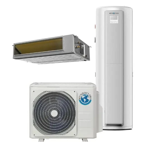 Conjunto Aire Acondicionado Conductos + ACS MUNDOCLIMA H14 | Aerotermia + Climatización | WiFi · R32 · Alta Eficiencia