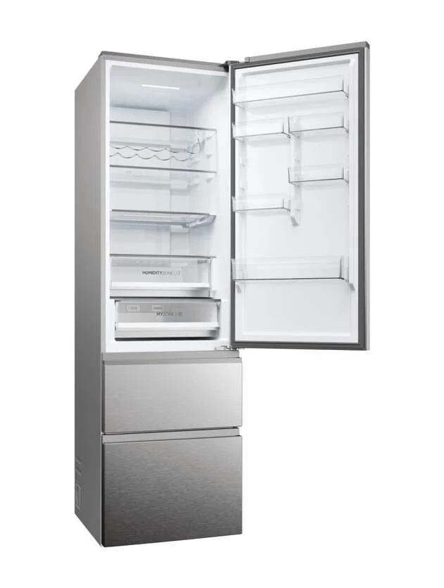 Frigorífico Combi Haier 3P HTW5620ENMG, 205x60cm, NOFROST, E, Inox,