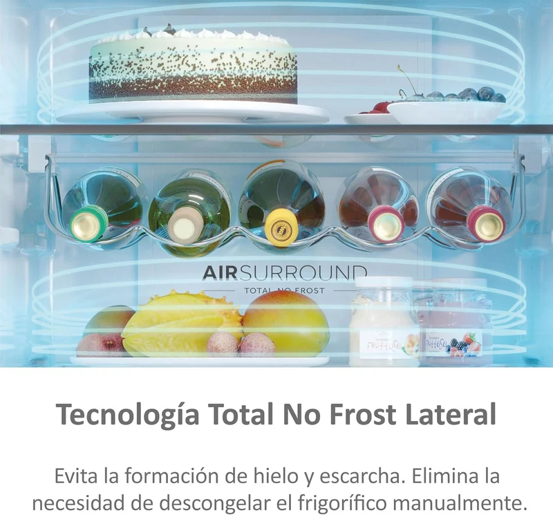 Frigorífico Combi Haier 3P HTW5620ENMG, 205x60cm, NOFROST, E, Inox,