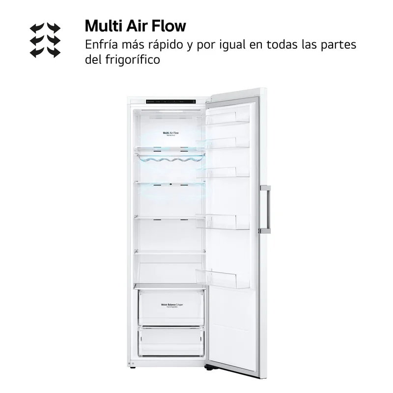 FRIGORIFICO VERTICAL 1 PUERTA LG GLT51SWGSZ 186x60 1P NOFROST BLANCO