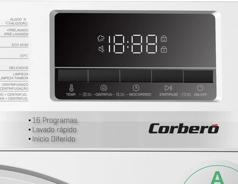 OFERTA LAVADORA CF CORBERO 8KG 1400RPM CLASE ENERGETICA A CLT8BL1424