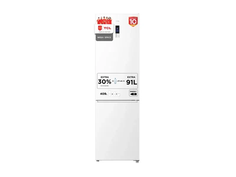 FRIGORIFICO COMBI TCL RP409WE1EU MEGA SPACE BLANCO NO FROST 409 L 185X59,5X68 DISPLAY CLASE