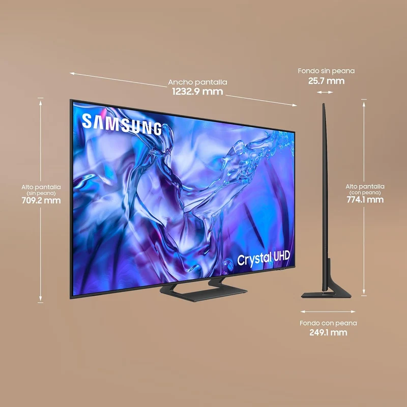 TELEVISOR SAMSUNG - TV LED 55" - SAMSUNG TU55DU8505K, UHD 4K, Procesador Crystal 4K, Smart TV, DVB-T2 (H.265), Titan Gray