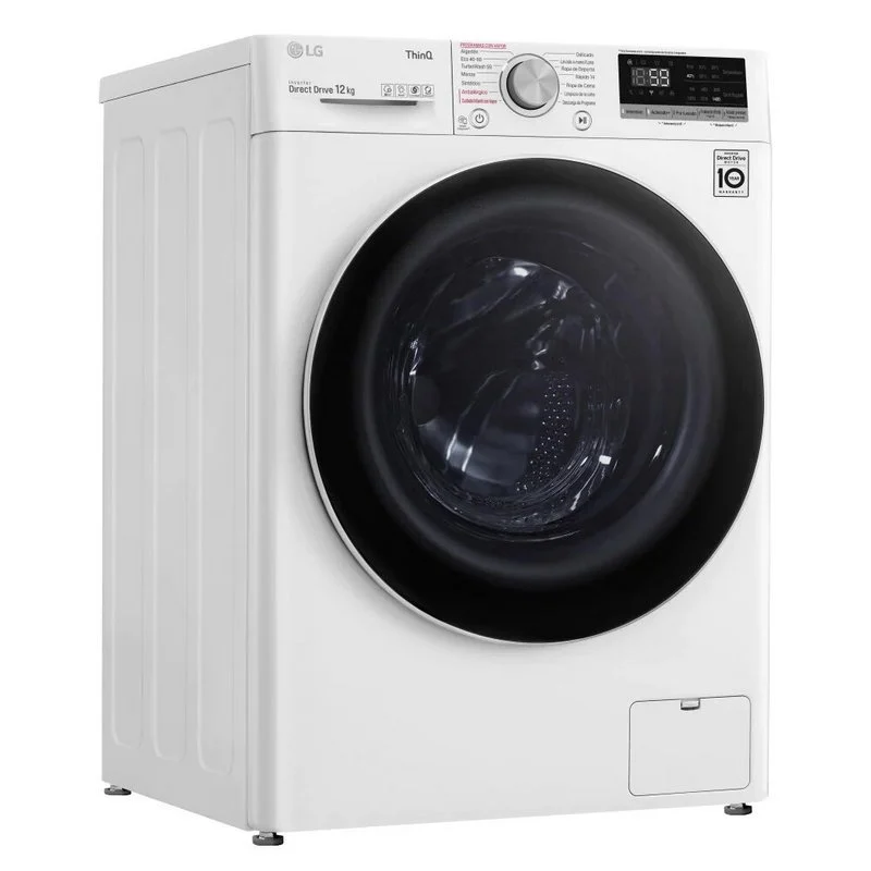 Lavadora LG F4WV5012S0W, 12kg, 1400rpm, B,INVERTER SERIE 500 AI Direct Drive