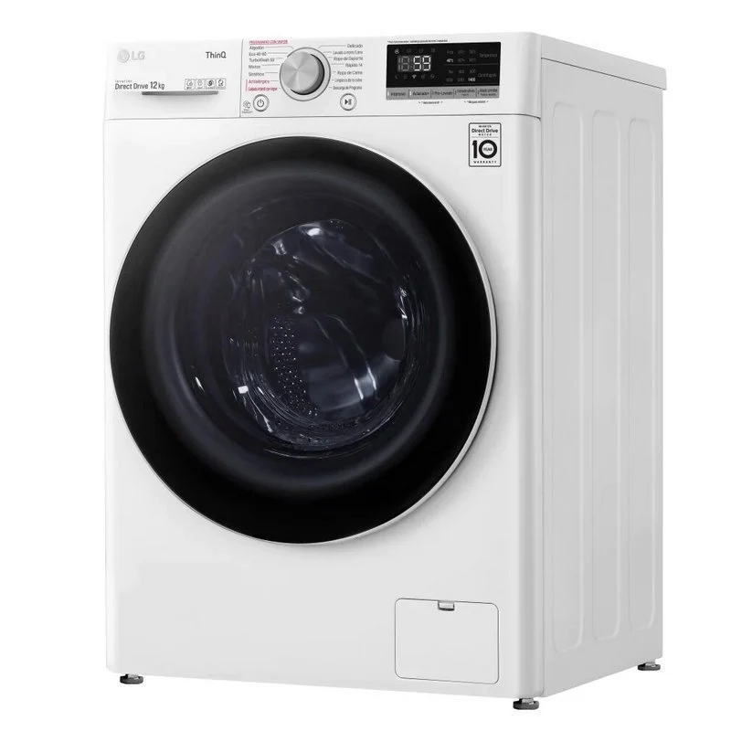 Lavadora LG F4WV5012S0W, 12kg, 1400rpm, B,INVERTER SERIE 500 AI Direct Drive