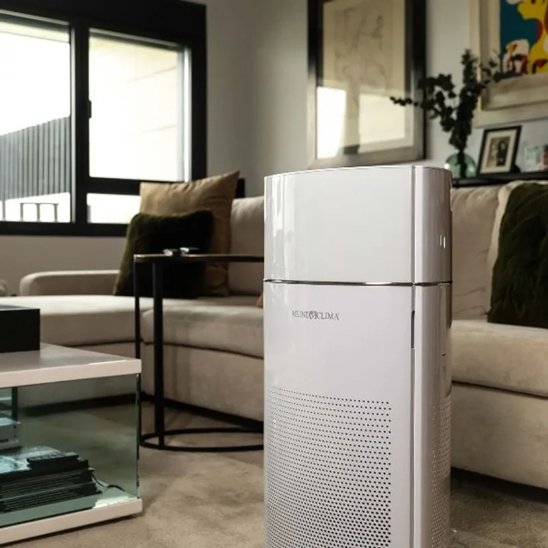 Purificadores de Aire MUNDOCLIMA Serie MU‑PUR EXCELLENCE · HEPA H13 · 200 / 400 / 600 · Hasta 60 m² · Ionizador & Touchless