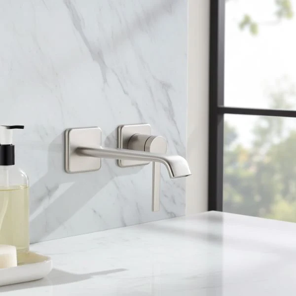 Grifo de Lavabo Monomando Empotrado Velvet I – 5 L/min | Gunmetal, Negro Mate y Oro Cepillado
