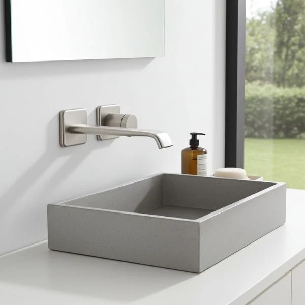 Grifo de Lavabo Monomando Empotrado Velvet I – 5 L/min | Gunmetal, Negro Mate y Oro Cepillado