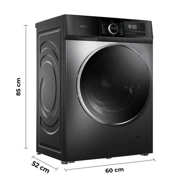 Lavadora carga frontal - Bolero DressCode 8500 Inverter Steel A Lavadora de 8 Kg inox, 1400 rpm, motor inverter plus, vapor, 16 programas, clase A y SteamMax.