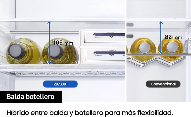 Frigorífico Combi Samsung RB38T675DSA INOX 203X60CM CLASE D 390L (ÚLTIMA UNIDAD EXPOSICIÓN)