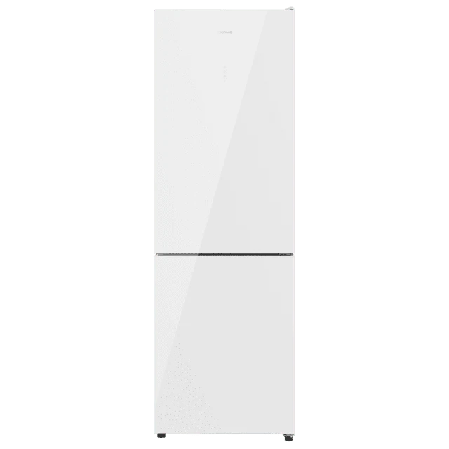 FRIGORIFICO COMBI CECOTEC CRISTAL BLANCO Glass White con 322 litros de capacidad, 186X60 cm clase D INVERTER Total No Frost