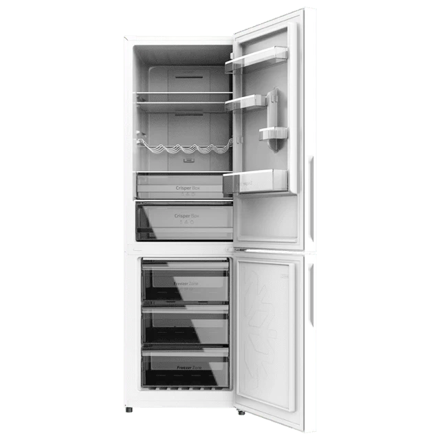 FRIGORIFICO COMBI CECOTEC CRISTAL BLANCO Glass White con 322 litros de capacidad, 186X60 cm clase D INVERTER Total No Frost